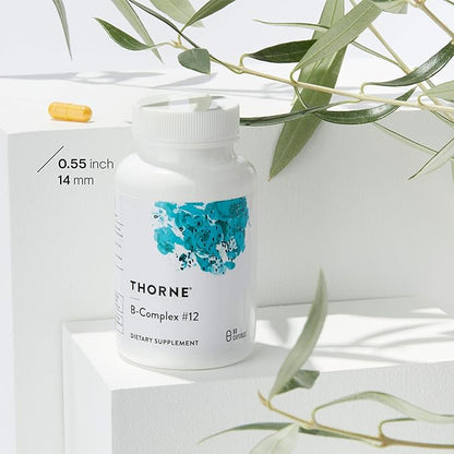 THORNE B-Complex #12 - Vitamin B Complex with Active B12 and Folate - 60 Capsules