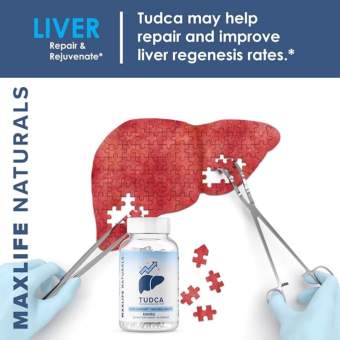 (3 Pack) Tudca Liver Support Supplement 500mg 180 180 SERVINGS