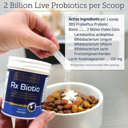 Rx Vitamins Rx Biotic Probiotics for Dogs & Cats - Digestive Supplement for Pets - 2.12 oz