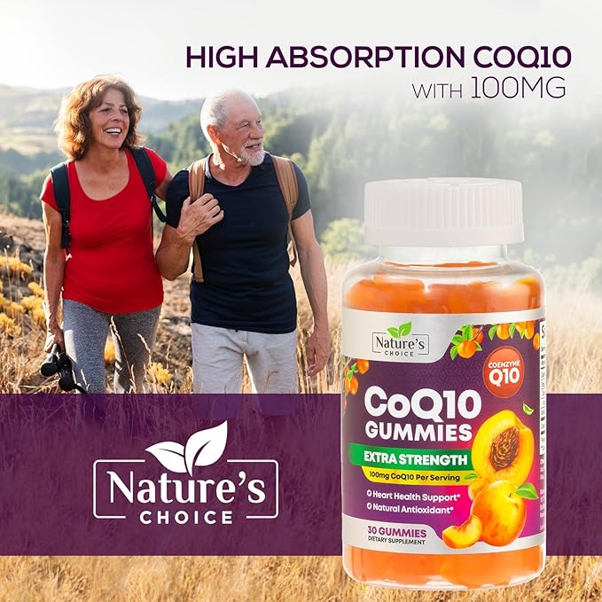 CoQ10 100mg Gummies 3X Better Q10 Vitamins, 10 Supplements, 30 CoQ10 CoQ10 Gummies