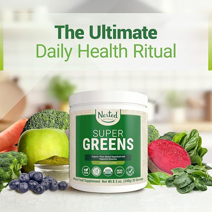 Super Greens Daily Greens Superfood Powder w/20+ Whole 30 Servings