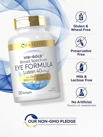 Carlyle Eye Health Vitamins 120 Softgels 40mg, Zeaxanthin,