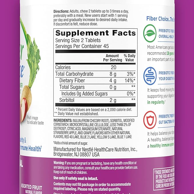 Fiber Choice Daily Prebiotic Fiber Chewable 90 Count 2)