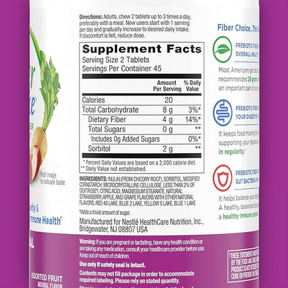 Fiber Choice Daily Prebiotic Fiber Chewable 90 Count 2)