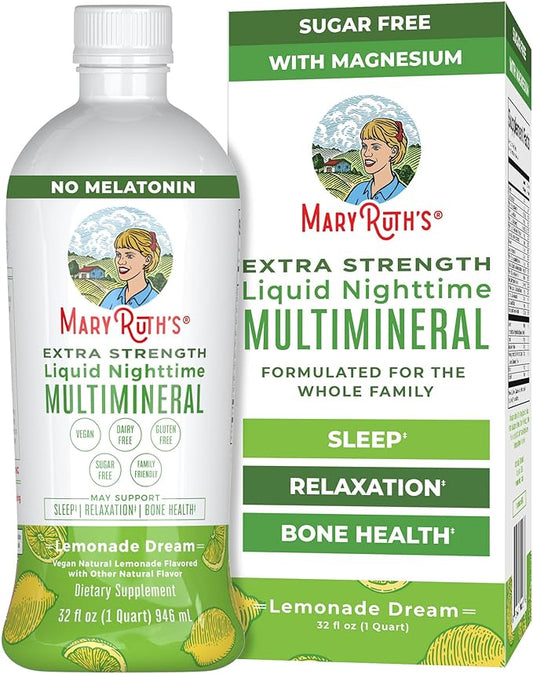 MaryRuth Organics Extra Strength Nighttime Liquid 4 Flavors 32 Servings
