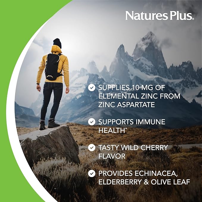 Natures Plus Herbal Actives ImmunActin 60 Zinc 2 - 120 Total
