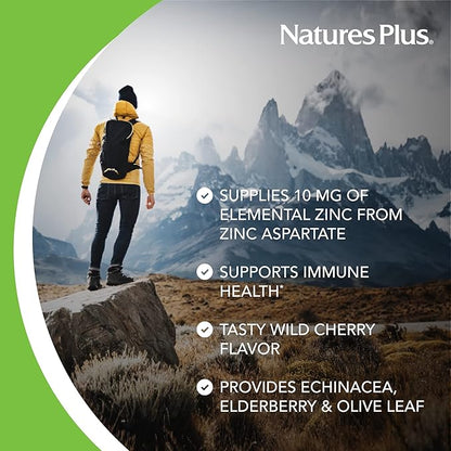 Natures Plus Herbal Actives ImmunActin 60 Zinc 2 - 120 Total