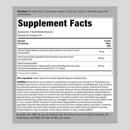Piping Rock Herbal Laxative 120 Capsules