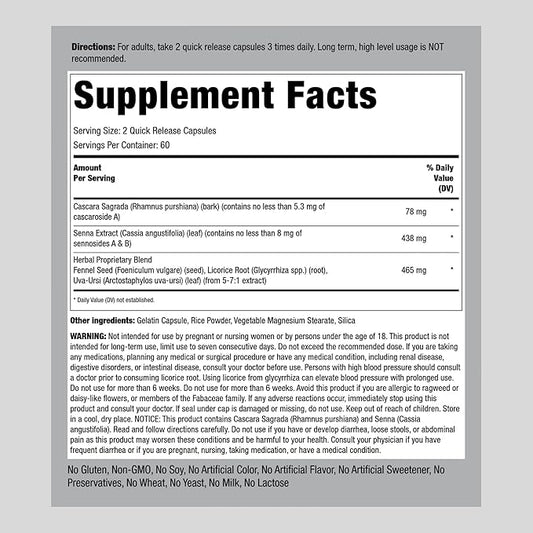 Piping Rock Herbal Laxative 120 Capsules