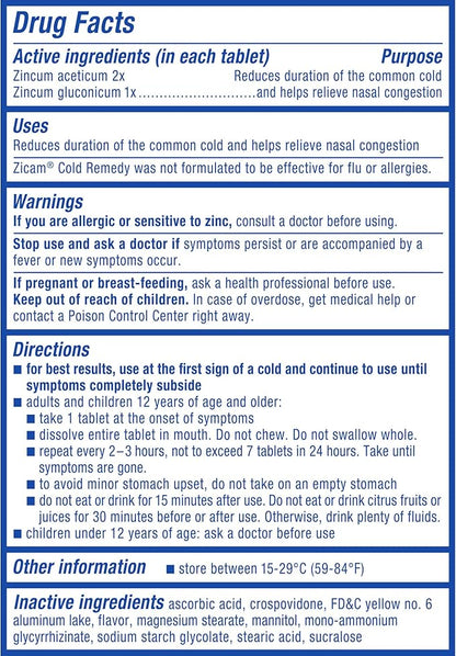 Zicam Cold Remedy Zinc Rapidmelts, Citrus 25 Count 1)