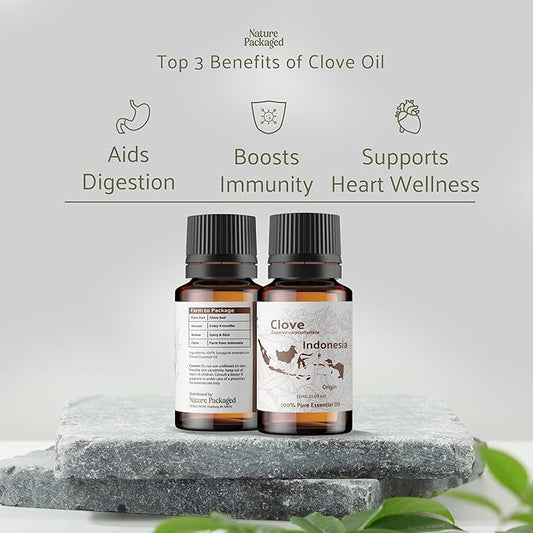 100% Pure Clove Essential Oils - Direct from Indonesian Essential Oils - Essential Oils for Diffusers Aromatherapy & Humidifiers (15ml) | Natural Cold-Pressed