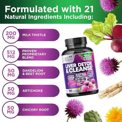 Gentle Liver Cleanse Detox & Repair Formula 180 Capsules