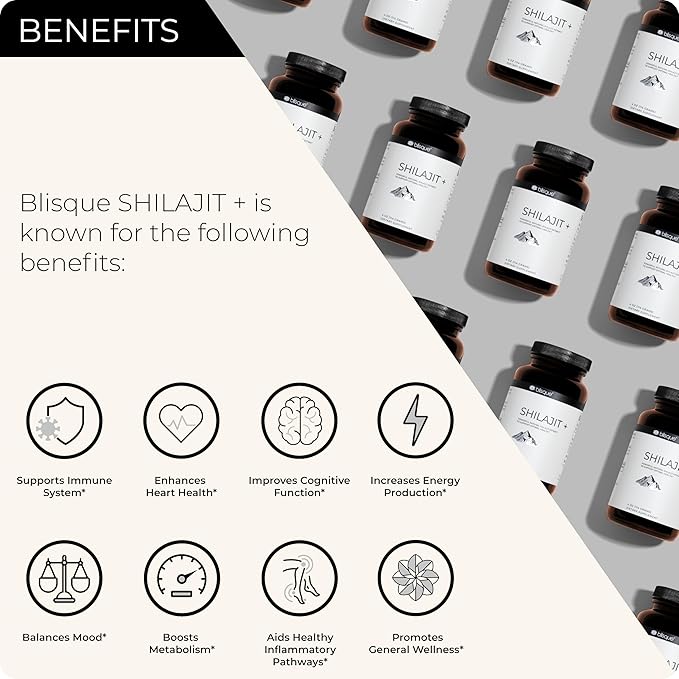 Blisque - Pure Himalayan Organic Shilajit 228 Servings 7.5 Month