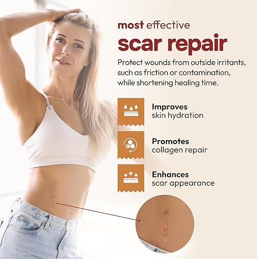 10 Pack Silicone Sheets for Scars, (6” x 1.6”)