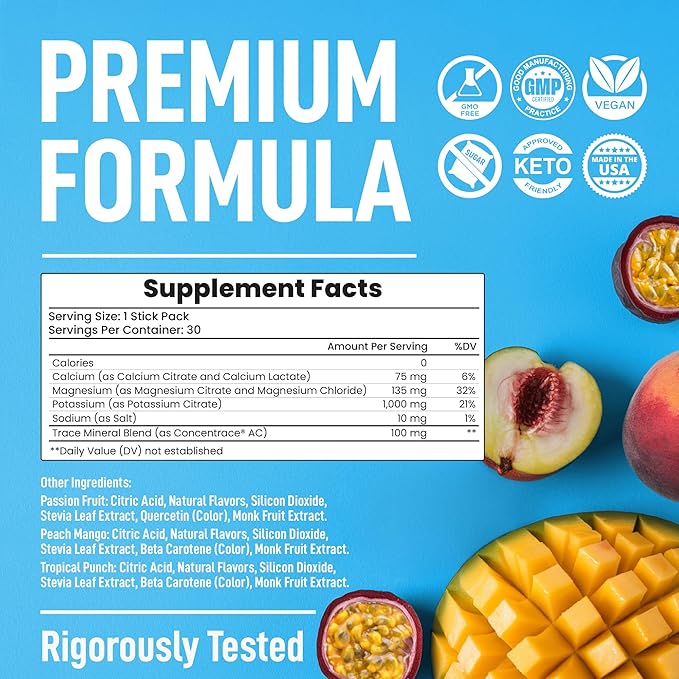 Keppi Exotic Electrolytes Powder Packets – 30 Sugar Free Hydration Packets, Keto-Friendly Hydration Packets Perfect for Travel, Gym, and Everyday Refreshment