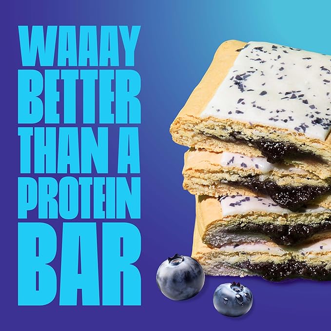 Legendary Foods 22g Protein Pastry+ Premium Low Carb Meal Replacement Bar - Low Glycemic, Gluten Free Protien Snacks - Healthy Keto Snack Box, 8x Zero Sugar Energy Bars - Bariatric Diabetic Friendly