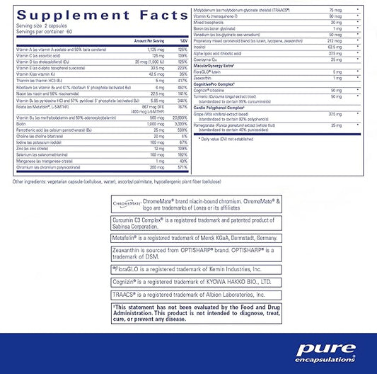 Pure Encapsulations Longevity Nutrients 120 Capsules