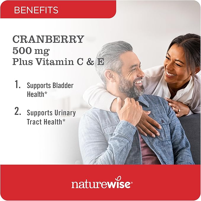 Naturewise Cranberry Extract Pills 12,500mg* Cranberries 120 Capsules[2-Month Capsules[2-Month Supply]