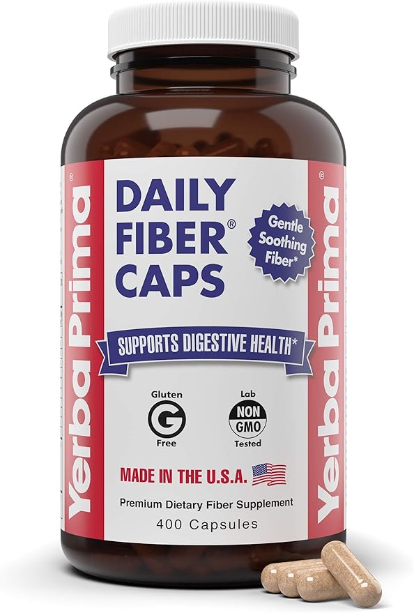 Yerba Prima Daily Fiber Caps Formula, 400 Capsules