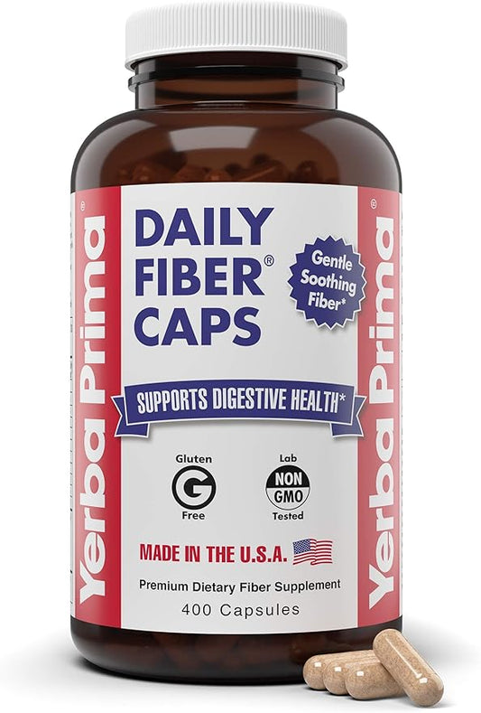 Yerba Prima Daily Fiber Caps Formula, 400 Capsules