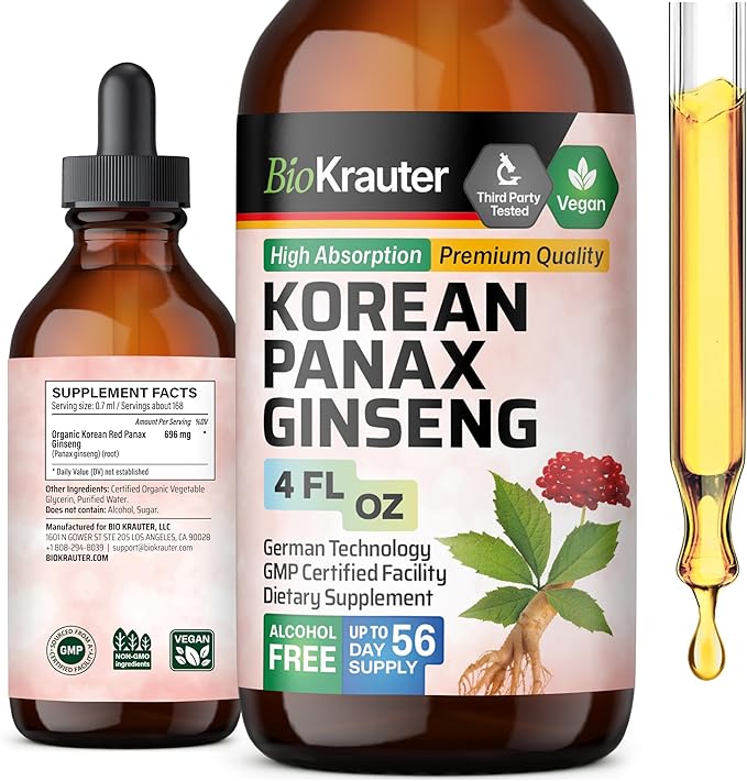 MAUWE Herbs Panax Ginseng Liquid Drops 4 Fl.Oz.