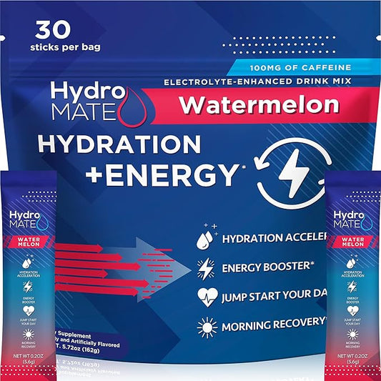 HydroMATE Electrolytes Powder Drink Mix Packets 30 Count