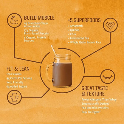 Sunwarrior Vegan Organic Protein Powder Plant-based 5 Superfood 30 Servings