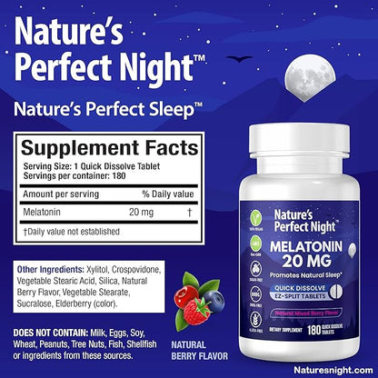 Nature's Perfect Night 20mg | 180 Quick