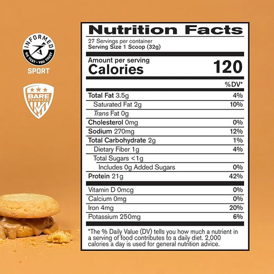 BARE PERFORMANCE NUTRITION Vegan Protein, Plant (27 Servings,