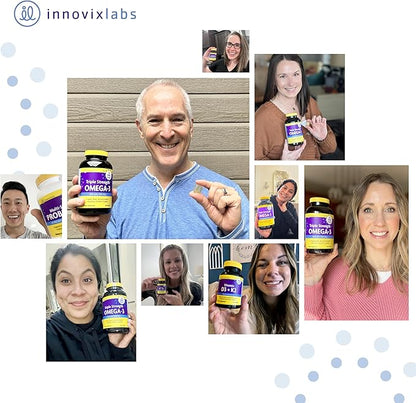 InnovixLabs Triple Strength Omega 3 Fish 900 mg, 3 Supplement Omega-3 for 200 Capsules