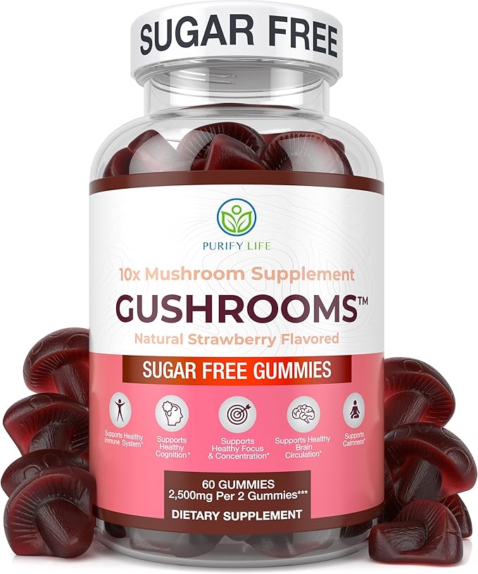 Sugar-Free Mushroom Complex Gummies 10x Mushroom (2500mg) Natural