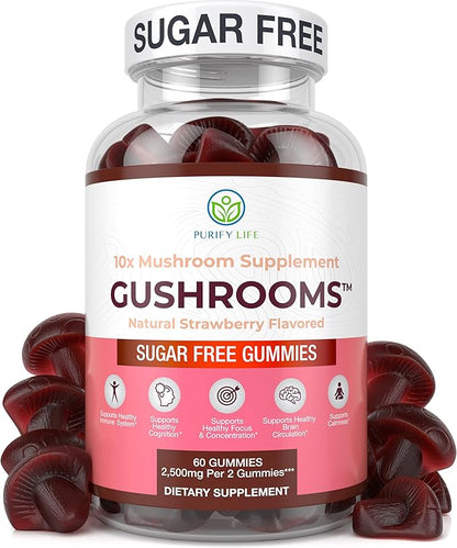 Sugar-Free Mushroom Complex Gummies 10x Mushroom (2500mg) Natural
