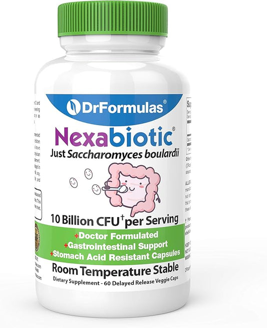 DrFormulas Saccharomyces Boulardii Probiotic 10 Billion CFUs 60 Stomach