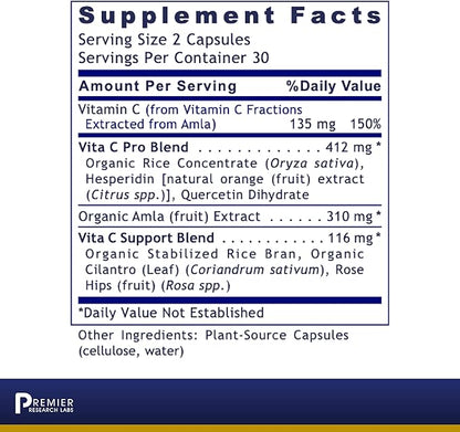 Premier Research Labs Vitamin C Supplement 60 Vegetarian