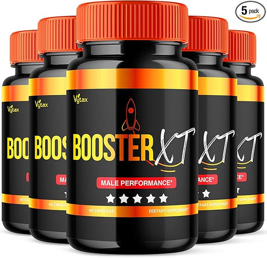 (5 Pack) Booster XT for Men, Booster XT Capsules, Premium Formula Vitamin Supplement Support Energy Peak Performance Multivitamin Pastillas Capsulas BoosterXT Boost XL (300 Capsules)