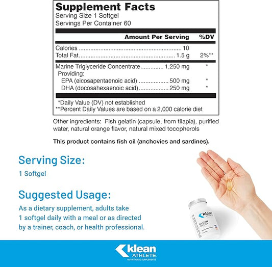 Klean ATHLETE Klean Omega 60 Softgels
