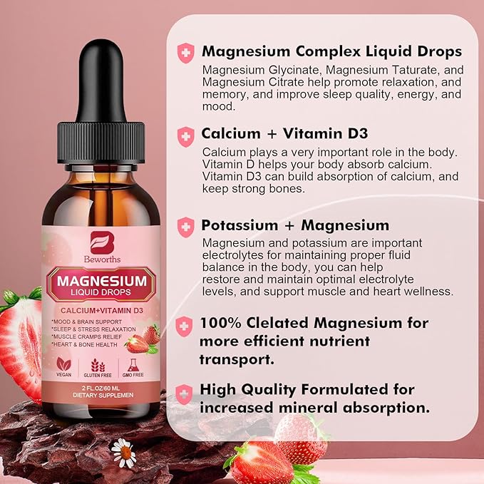 Magnesium Liquid Drop, Magnesium Glycinate Supplement