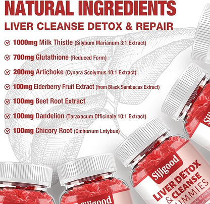 2 Pack Sugar-Free Liver Cleanse Detox 1000mg Silymarin 120 Vegan