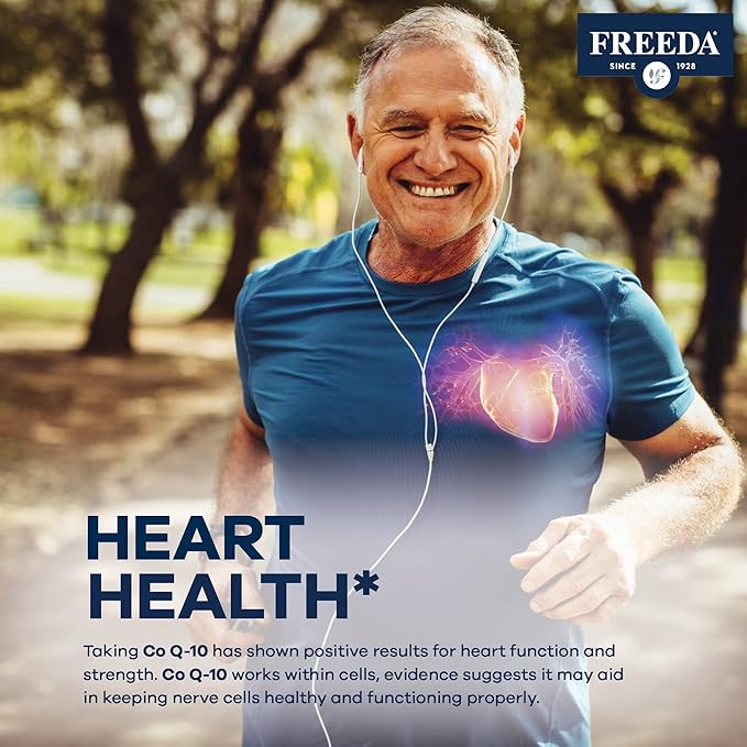 Freeda CoQ10 100mg 10 100mg 100mg - 10 Supplement Q10 Supplement Q-10 CQ10 CQ10 Heart CoQ10 Capsules (100Ct)