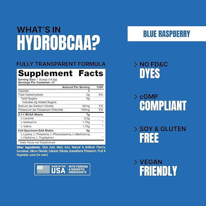 PROSUPPS HydroBCAA Essentials BCAA Powder 30 Servings)