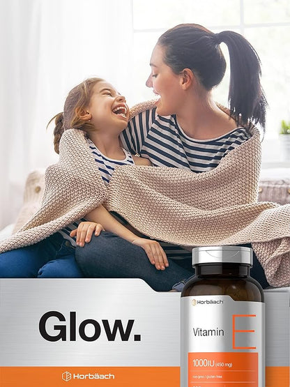 Horbäach Vitamin E 1000 IU Softgel Capsules 200 Count