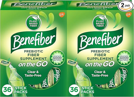 Benefiber On The Go Prebiotic Fiber 36 Sticks 2)