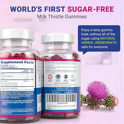 Purify Life Sugar-Free Milk Thistle Gummies (1000mg/serv) Cardo