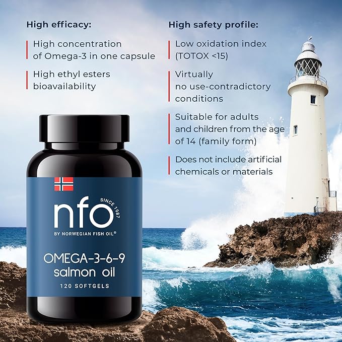 Omega 3 6 9 Salmon Oil [120 Capsules]