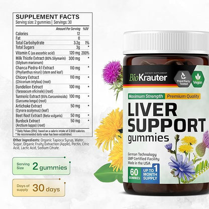 Liver Support Gummies 80% Silymarine 60 Vegan
