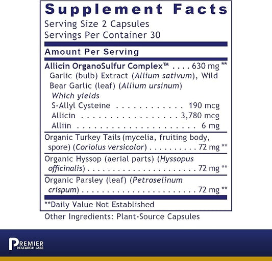 Premier Research Labs Allicidin 60 Vegetarian