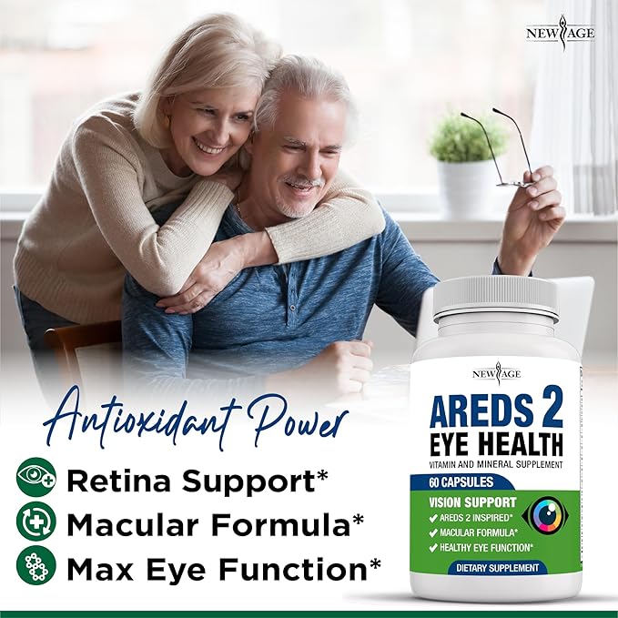 NEW AGE AREDS 2 Eye Vitamin 6000mg Lutein 120 Count
