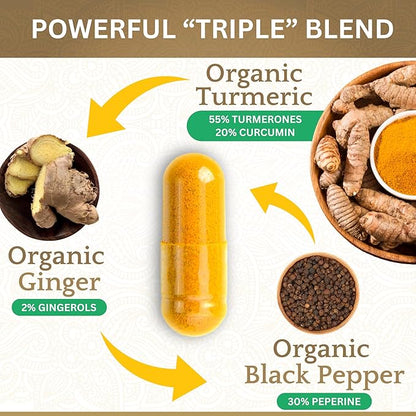 Organic Turmeric Capsules 60 Pills