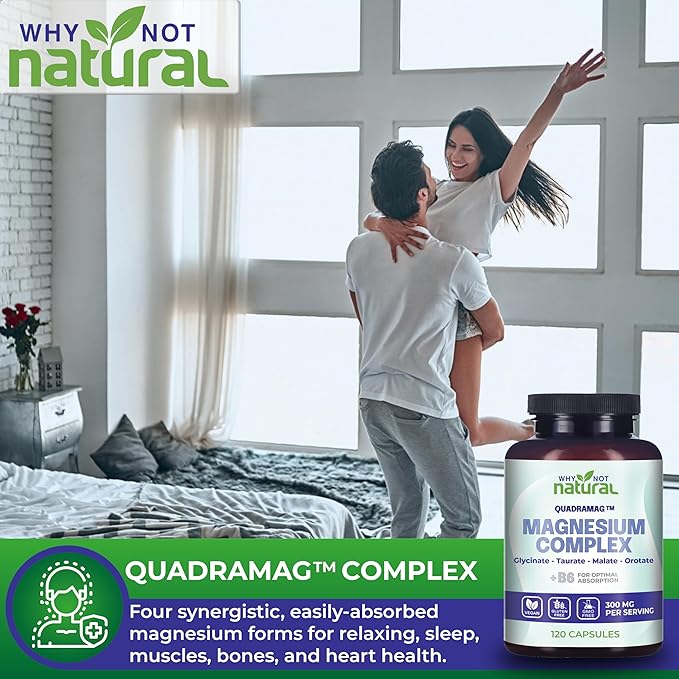 4-in-1 Magnesium Complex Supplement 300 mg 120 Capsules