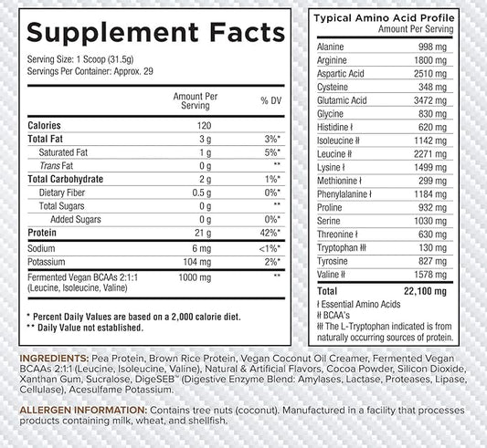 Core Nutritionals Platinum Vegan Gourmet Plant-Based 21Grams of 29 Servings